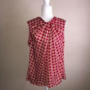 Printed Ann Klein Tanktop XL Bow Detailing